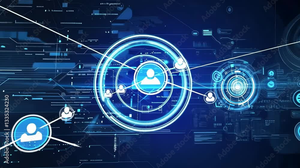 Poster digital user interface, data visualization, interconnected systems