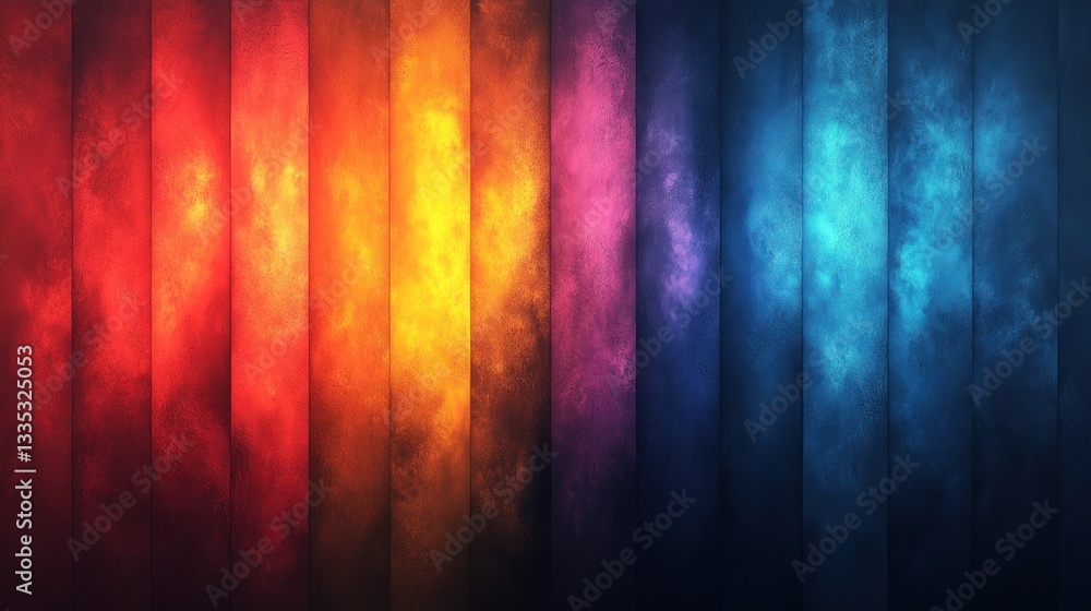 Poster abstract rainbow spectrum color burst background