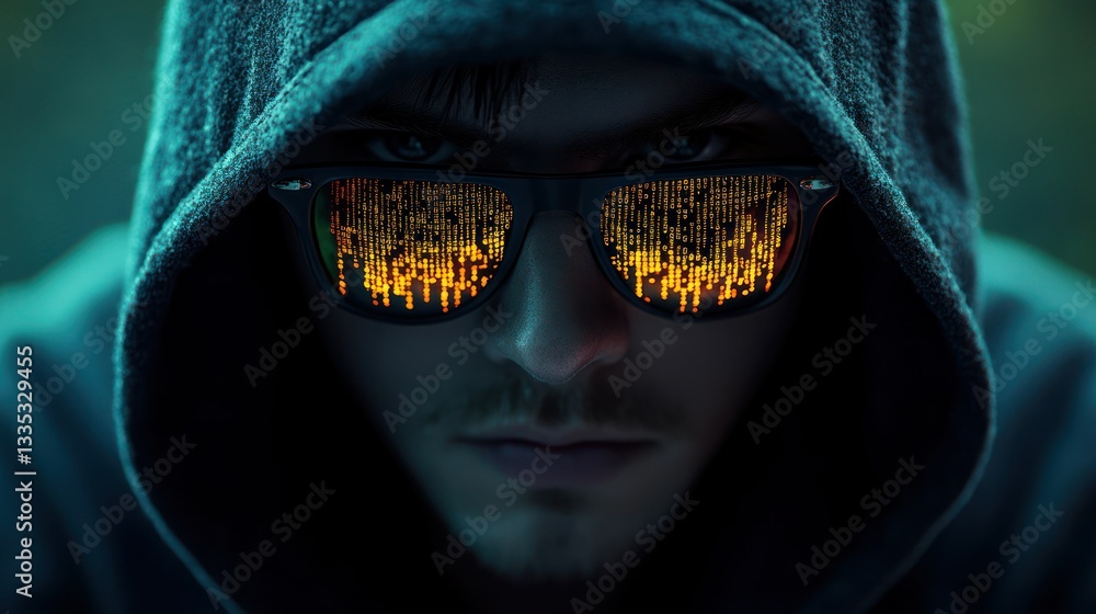 Poster mysterious hacker in the digital world