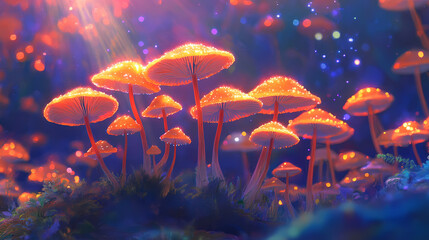 radiant orange mushrooms