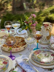 table setting for a dinner