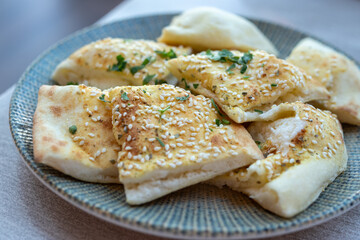 Sesame Seed Flatbread with Caimac