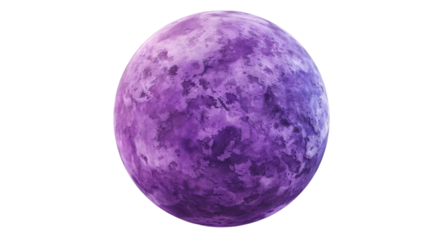 Purple planet isolated on white background