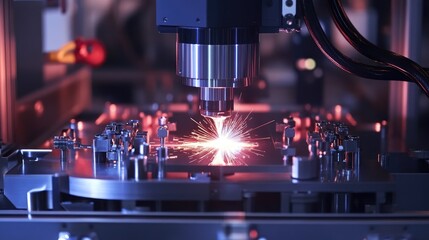 Advanced Laser Cutting Technology in Action on a Precision Metal Fabrication Machine