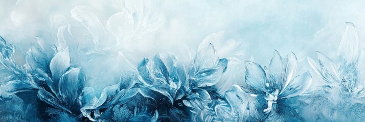Delicate Blue Floral Abstract