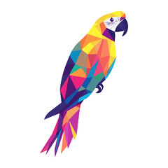 Fototapeta premium A parrot formed using contrasting shapes