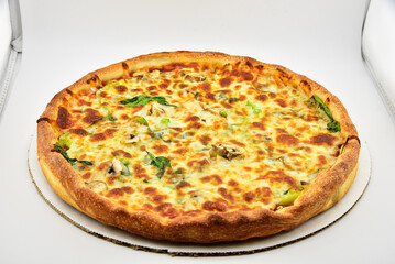 Freshly Baked Pizzas with Golden Crust and Tasty Toppings