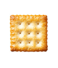 Single Square Cracker on Transparent Background, PNG