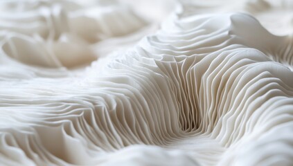 Abstract pleated textured surface.  Close-up view of a delicate, layered, undulating pattern