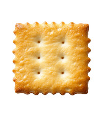 Single Square Cracker on Transparent Background, PNG