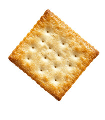 Single Square Cracker on Transparent Background, PNG