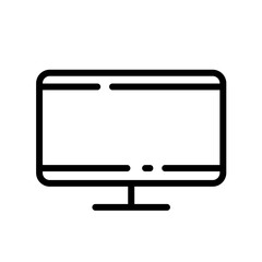 Monitor , computer screen - vector icon.