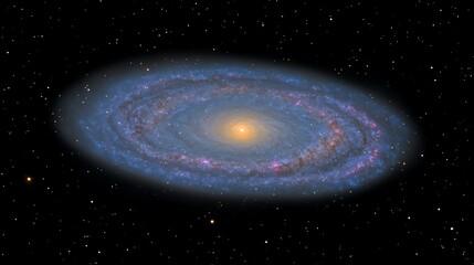 A Beautiful Spiral Galaxy With Swirling Arms and Bright Center