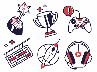 Set of Sports and Competitive Gaming Icons