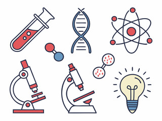 Obraz premium science and education icons
