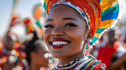 Vibrant Namibia Independence Day Traditional Dance and Colorful Parade - Celebrating African Heritage and Cultural Expression for Event Marketing and Urban Tourism