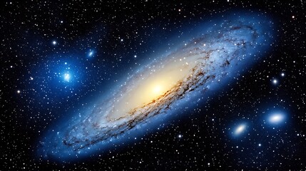 Fototapeta premium A stunning image of a spiral galaxy in deep space