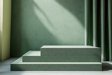 Modern Green Display Platform Background