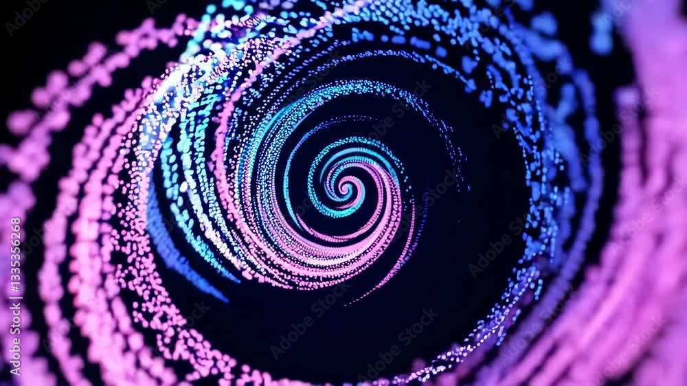 Aufkleber colorful swirl of neon lights creating a hypnotic spiral pattern. abstract art concept
