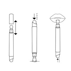 Instructions for using lipstick pencil