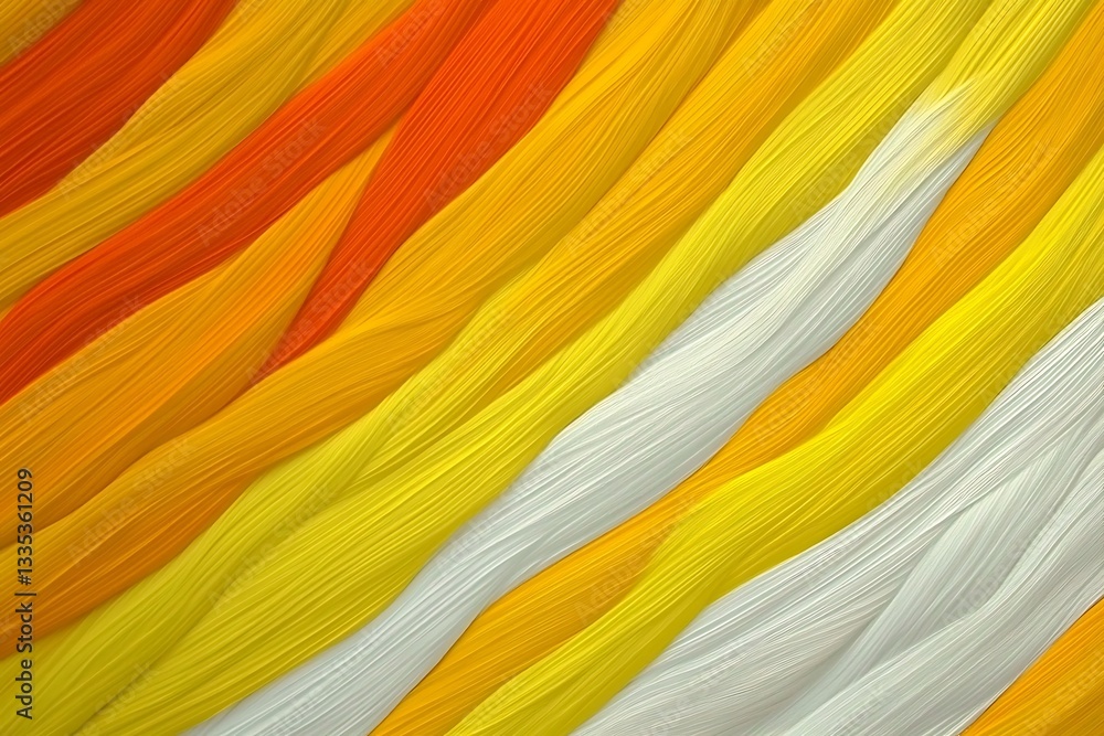 Poster abstract background with texture of colored fabrics in warm and bright tones