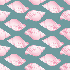 Trendy Hand drawn Summer sea shells seamless pattern Vector Illustration .Soft pink drawing. Underwater , Design for fashion , fabric, textile, wallpaper , wrapping and all prints