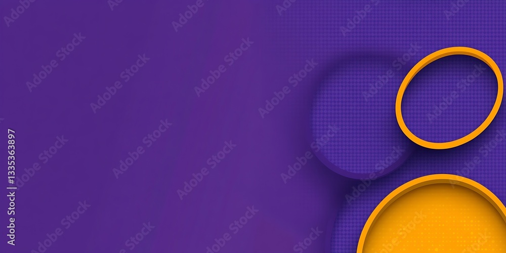 Poster abstract purple backdrop with dynamic layered circles and textured effect
