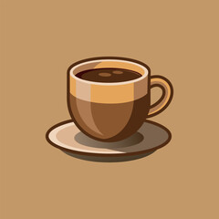 Coffee cup cartoon vector art Illustration 