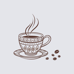 Coffee cup cartoon vector art Illustration 