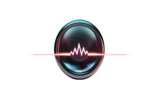 Sound Wave Icon with Vibrant Speaker Design for Music and Audio Applications
