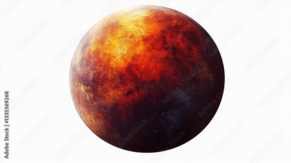 Poster exploring the fiery surface of an alien planet outer space digital art cosmic environment close-up v