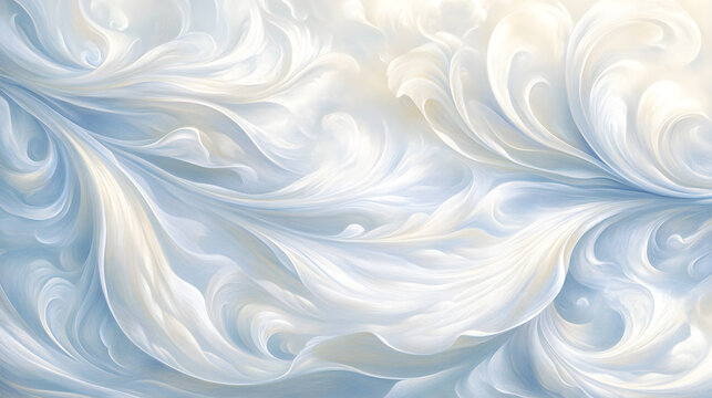 A dynamic image of swirling clouds with soft light.