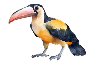 Fototapeta premium Colorful Watercolor Toucan Illustration