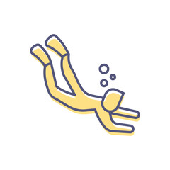 Swimmer Vector icon