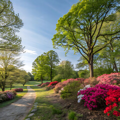 garden with flowers
