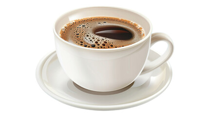 Fototapeta premium Steaming cup of coffee on transparent background, perfect for cafe and restaurant advertisements