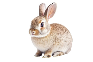 Fototapeta premium Cute Brown And Gray Rabbit Portrait