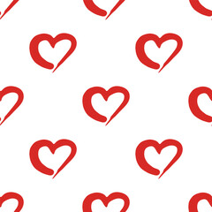 Seamless pattern with hand drawn heart doodle for decorative print, wrapping paper, greeting cards and fabric