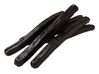 Dark Chocolate Candy Sticks On Black Background