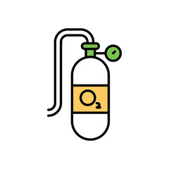 Oxygen Cylinder Vector icon