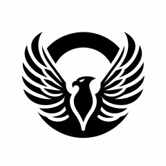 Mystical Black Eagle Logo for Professional Branding