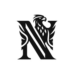 Dynamic Black Eagle Logo for Professional Branding