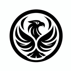 Obraz premium Distinctive Black Eagle Logo for Professional Branding