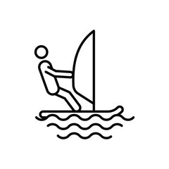 Windsurfing Vector icon