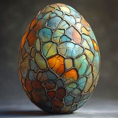 Intricate dragon egg displays vibrant colors and textures, evoking the mystique of fantasy realms filled with magic and adventure suitable for enchanted tales and legendary quests