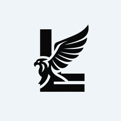 Monumental Black Eagle Logo for Professional Branding