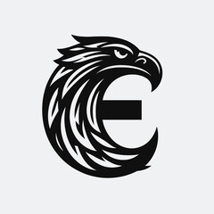 Fototapeta premium Minimalist Eagle Logo Clean and Elegant Aesthetic