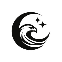 Black Eagle Logo Luxurious, Strong and Premium