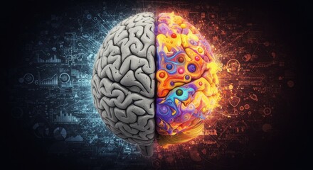 Artistic and Scientific Representation of the Divided Human Brain