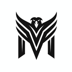 Dynamic Black Eagle Logo for Professional Branding